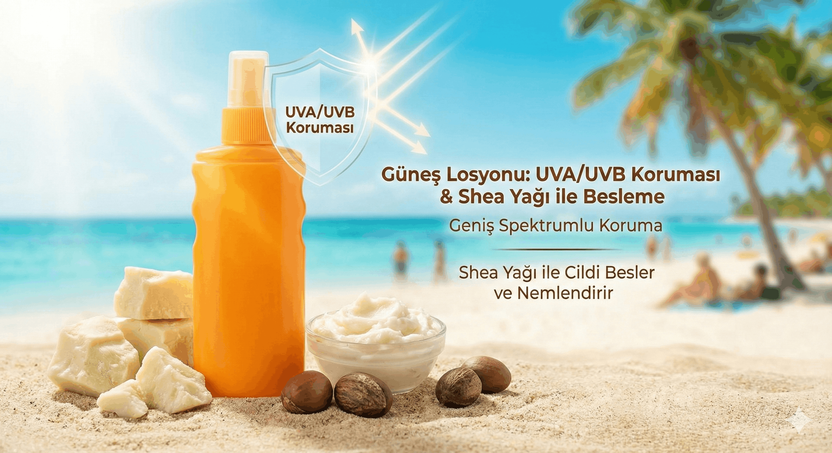 Cildinizi Koruyan ve Besleyen Güneş Losyonu: UVA/UVB Koruması ve Shea Yağı Faydaları