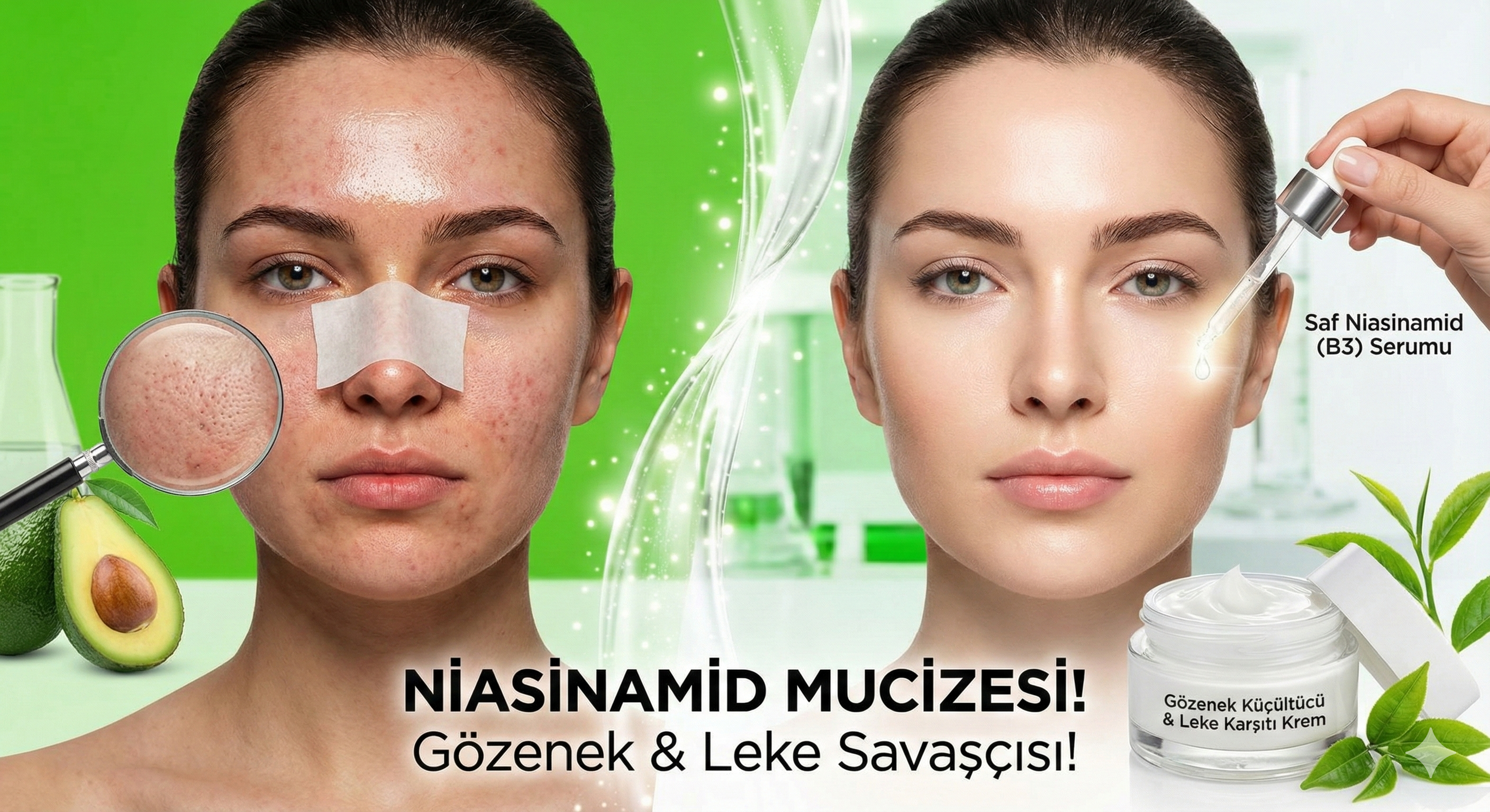 Niasinamid (B3 Vitamini) Nedir? Cilde Faydaları, Gözenek ve Leke Etkisi