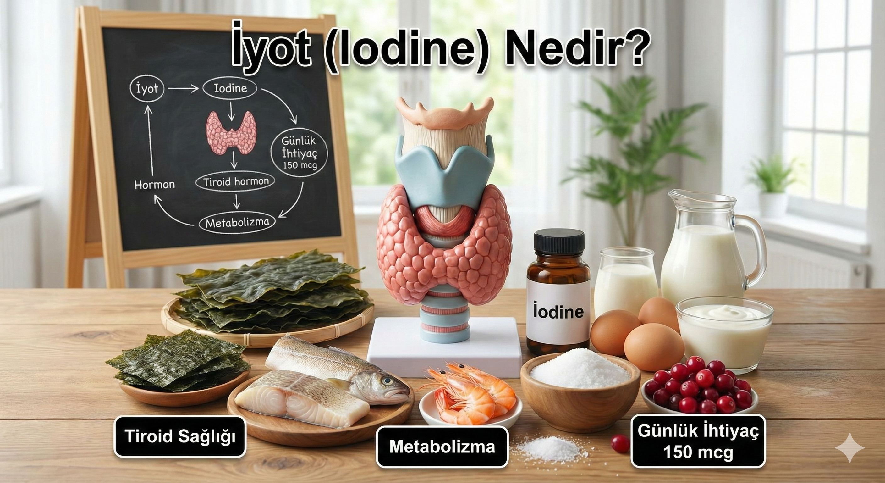 İyot (Iodine) Nedir? Tiroid, Metabolizma ve Günlük İyot İhtiyacı